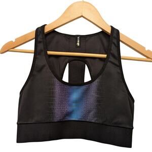 Ultracor Serpent Luna Bra Blue Nero Performance‎ Sports Bra Workout Gym Running